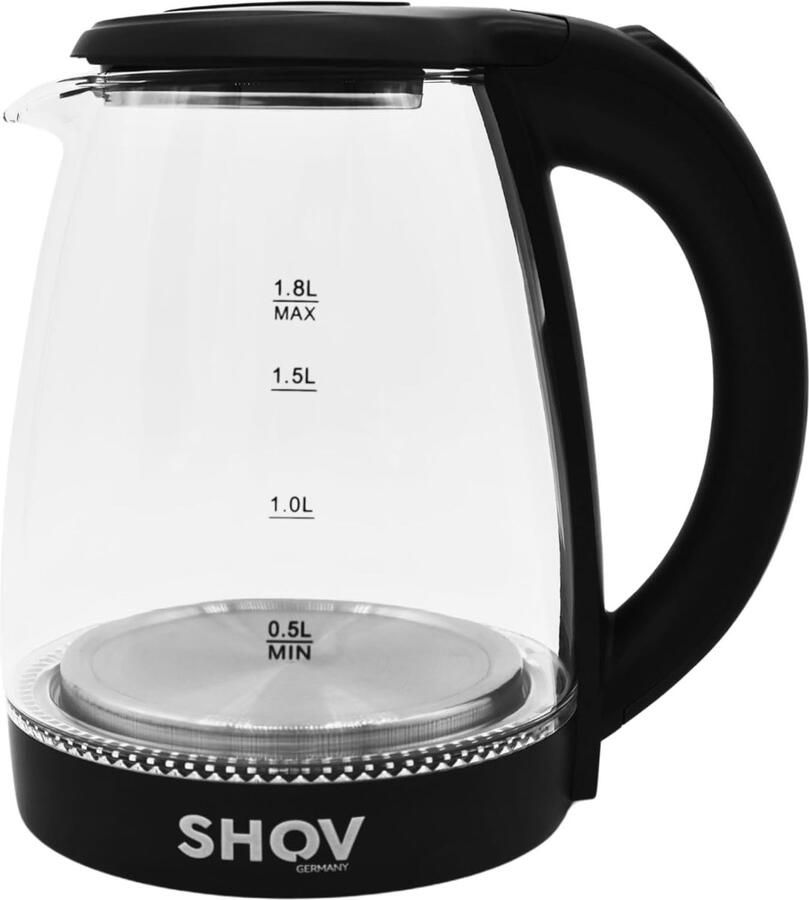 Glazen Waterkoker Borosilicaatglas Automatische Uitschakeling 360° Draaibasis Voor Keukenliefhebbers