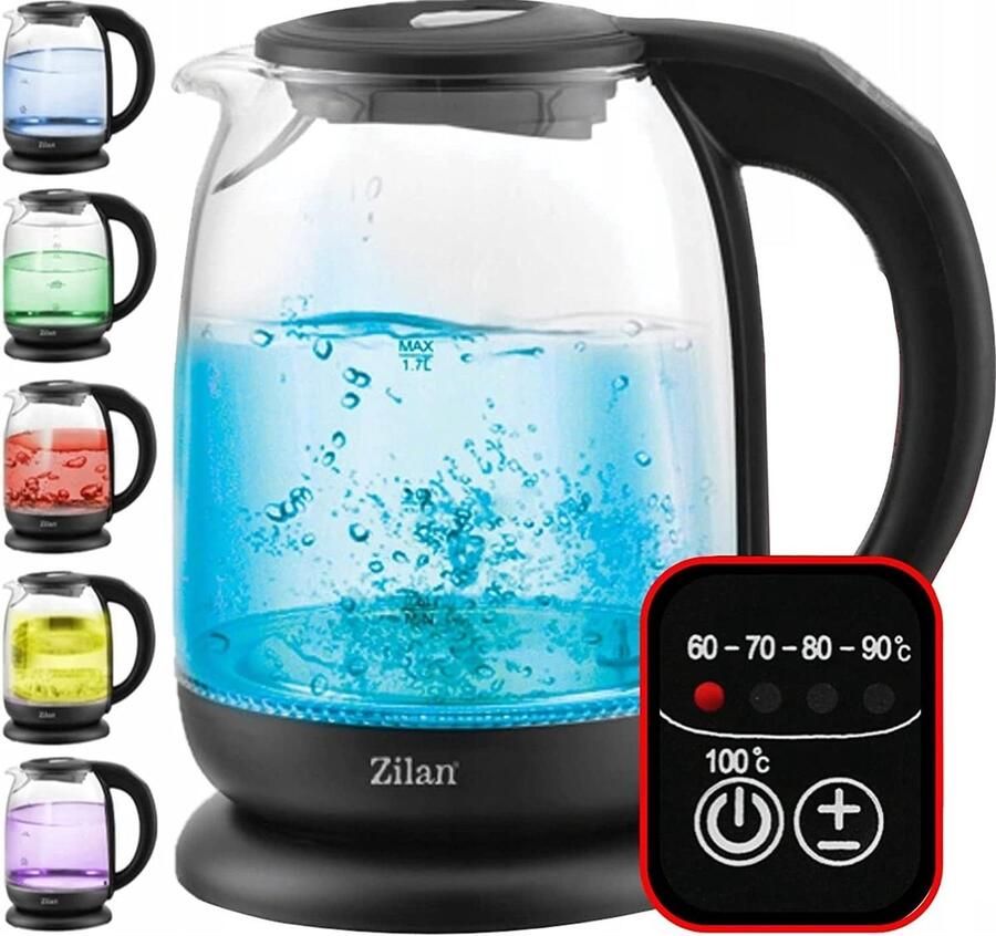 Glazen Waterkoker Borosilicaatglas Digitaal Display 5 Temperatuurinstellingen Voor Thuisgebruik