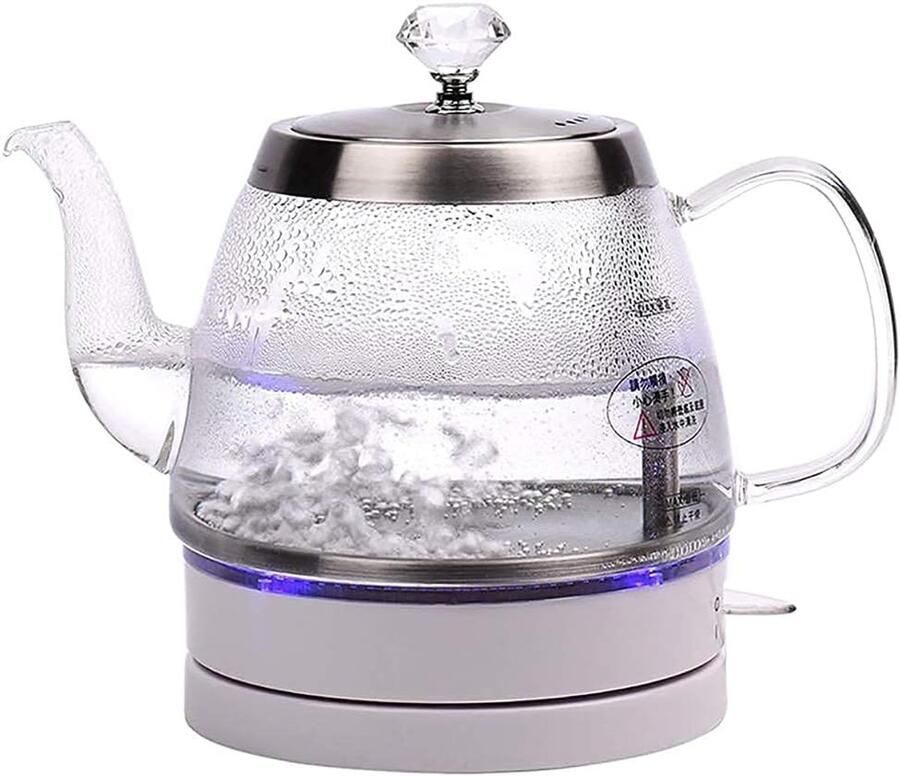 Glazen Waterkoker Eco Waterkoker Snel Water Koken Automatische Uitschakeling 1 Liter Transparant