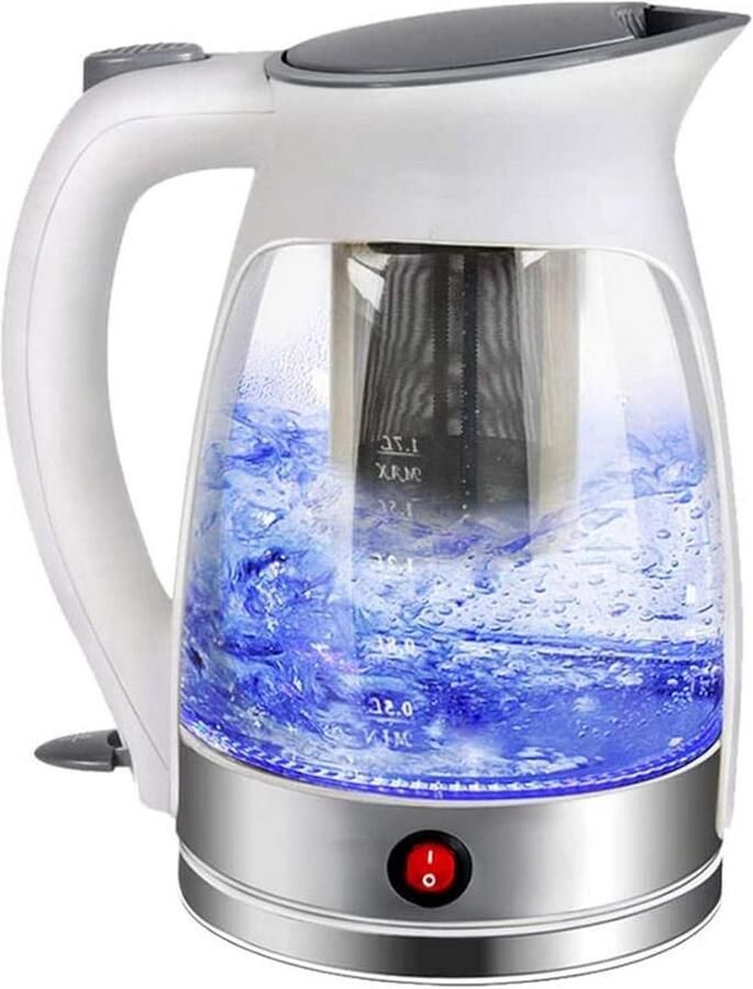 Glazen Waterkoker Eco Waterkoker Snel Water Koken Verlichte LED Indicatie 17 Liter Blauw