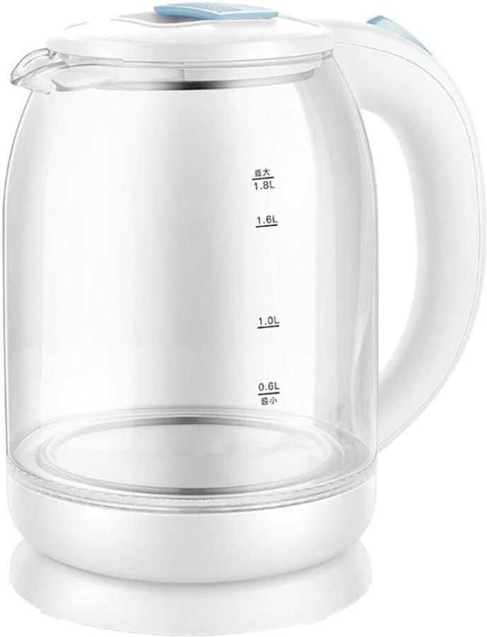 Glazen Waterkoker Elektrische Ketel Dranken Bereiden Instelbare Temperatuur 18 Liter Zilver
