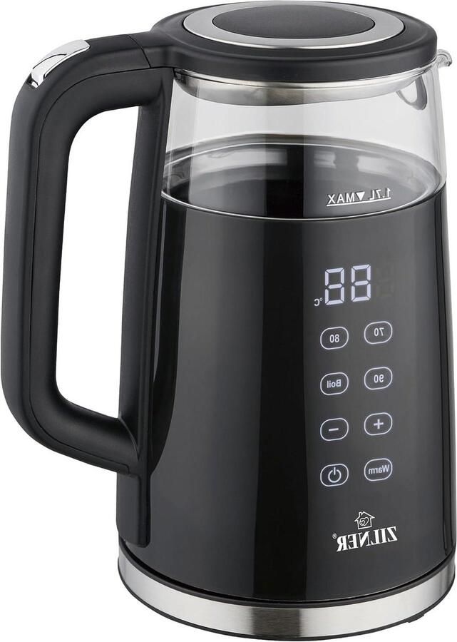Glazen Waterkoker Elektrische Ketel Snel Water Koken LED Verlichting 17 Liter Zwart