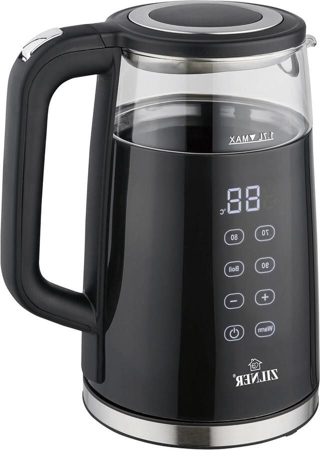 Glazen Waterkoker Elektrische Ketel Snel Water Koken LED Verlichting 17 Liter Zwart
