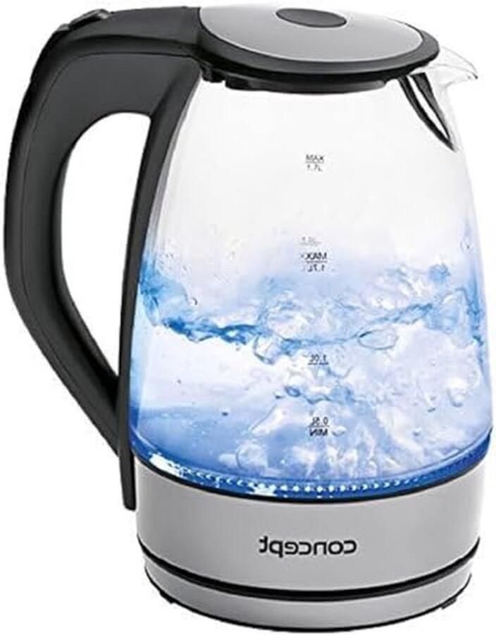 Glazen Waterkoker Elektrische Ketel Snel Water Koken Met LED Verlichting 17 Liter Zilver
