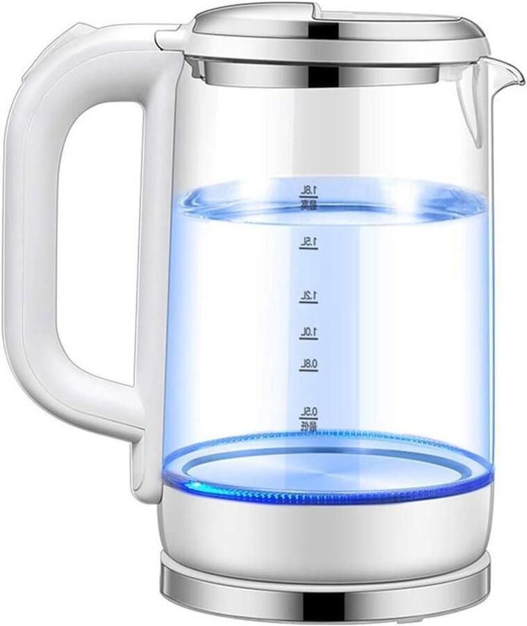 Glazen Waterkoker Elektrische Ketel Water Koken Snel en Energiezuinig 1.8 Liter Wit