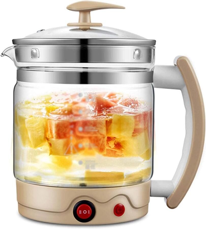 Glazen Waterkoker Elektrische Koker Snel Water Koken Hoge Borosilicaat Glas 1.5L Capaciteit Kaki