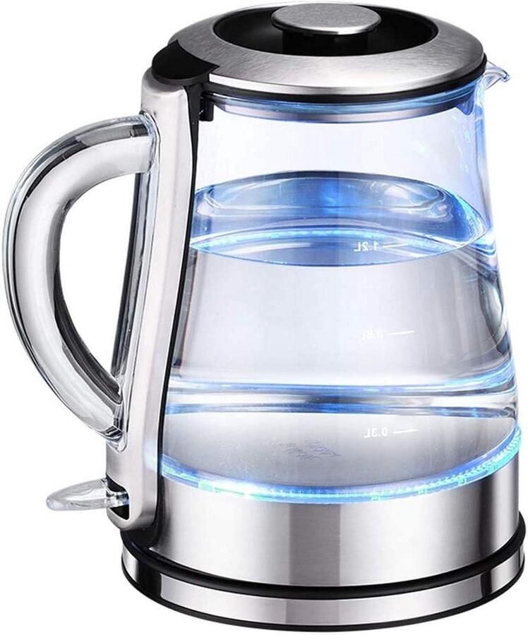 Glazen Waterkoker Elektrische Waterkoker Snel Water Koken BPA-Vrij Ontwerp 2 Liter Transparant