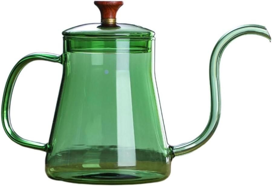 Glazen Waterkoker Koffiekan Zwanenhals Koffie en Thee Zetten Geïsoleerd Handvat 350 ml 600 ml Transparant