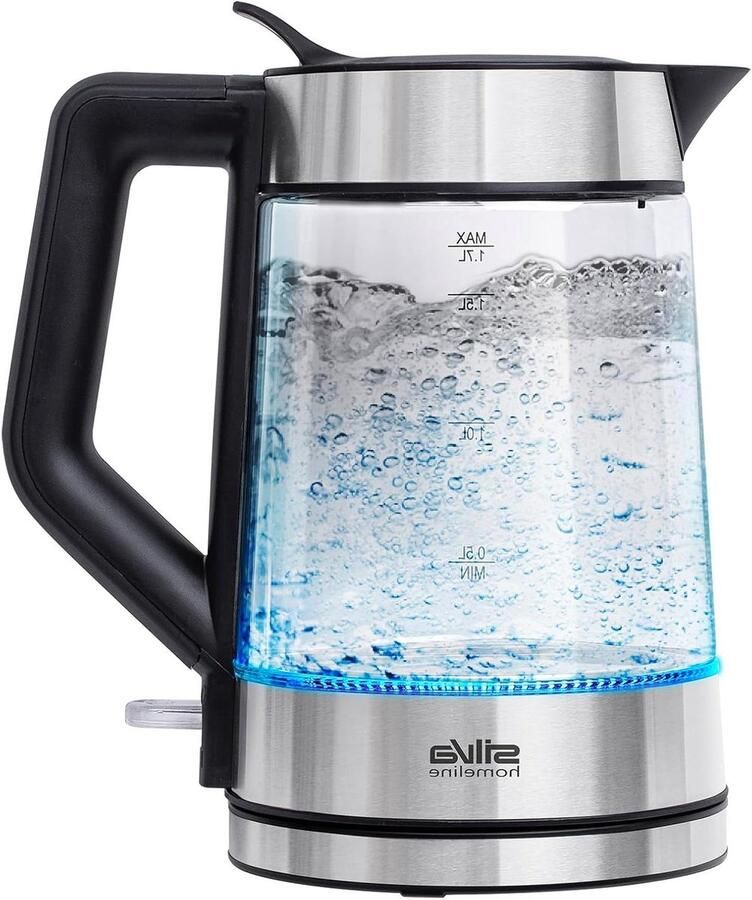 Glazen Waterkoker Kookapparaat Snel Water Koken Easy Fill Deksel 17 Liter Roestvrij Staal