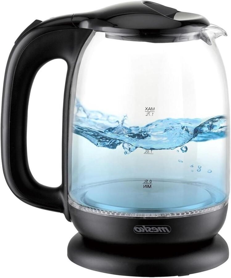 Glazen Waterkoker Kookapparaat Water Snel Water Koken LED Verlichting 17 Liter Zwart