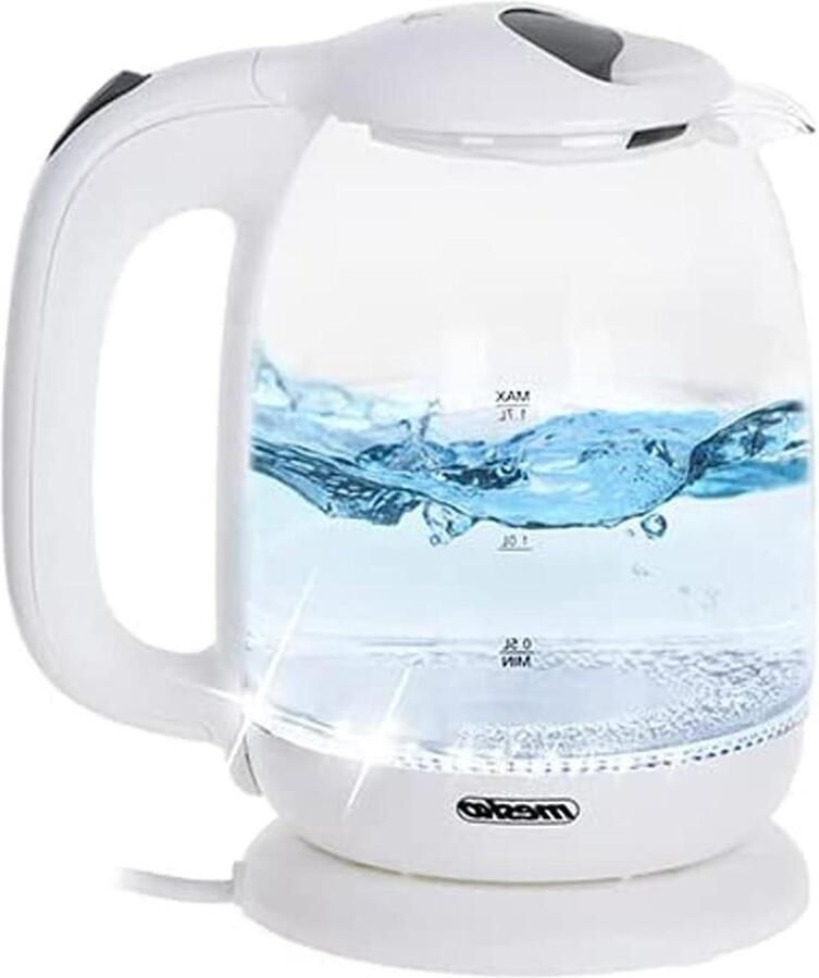 Glazen Waterkoker Kruikvorm Waterkoker Snel Water Koken Automatische Uitschakeling 1.7 Liter Wit