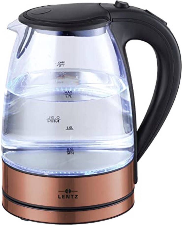 Glazen waterkoker met LED-verlichting en 1 7 liter capaciteit