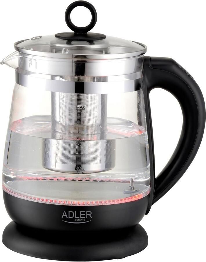 Glazen Waterkoker met Temperatuurregeling (60-100°C) 1.5L Warmhoudfunctie en LED Verlichting