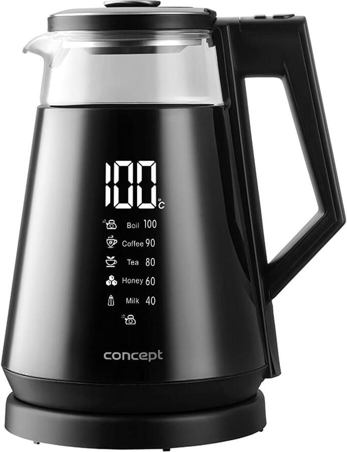 Glazen Waterkoker met Temperatuurregeling en Antikalkfilter 1.7 Liter