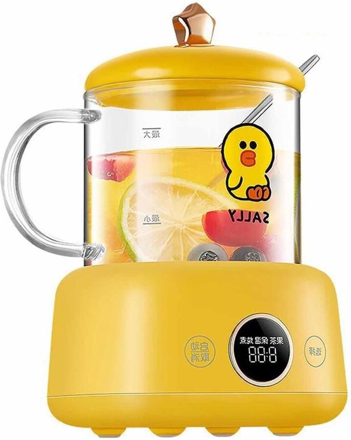 Glazen Waterkoker Mini Ketel Theemaker Thee Zetten Instelbare Temperatuur 400ML Onecolor