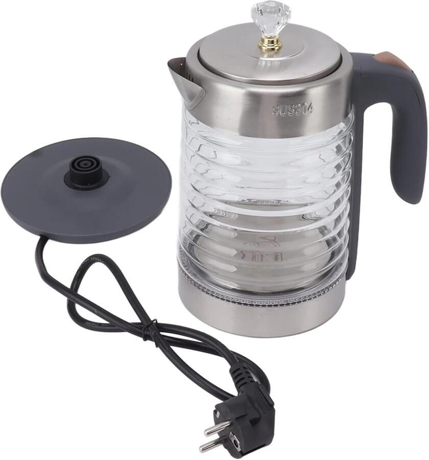 Glazen Waterkoker Snel Koken Thee en Koffie Automatische Uitschakeling 2 Liter Capaciteit Rood