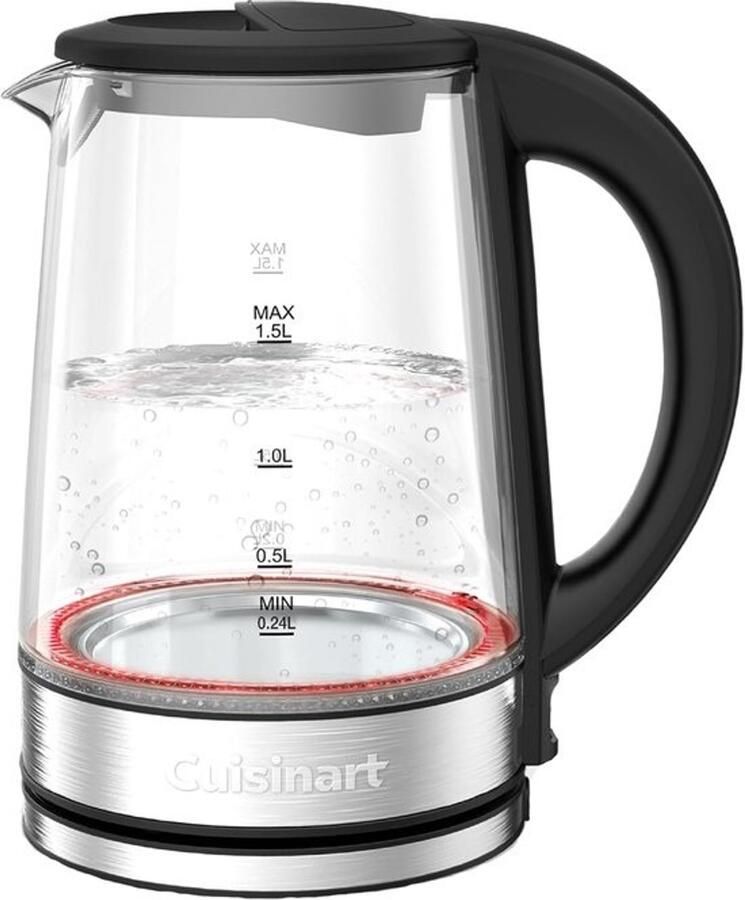 Glazen waterkoker Snel water koken Voor koffie en thee Enkelwandig ontwerp 15 liter Transparant