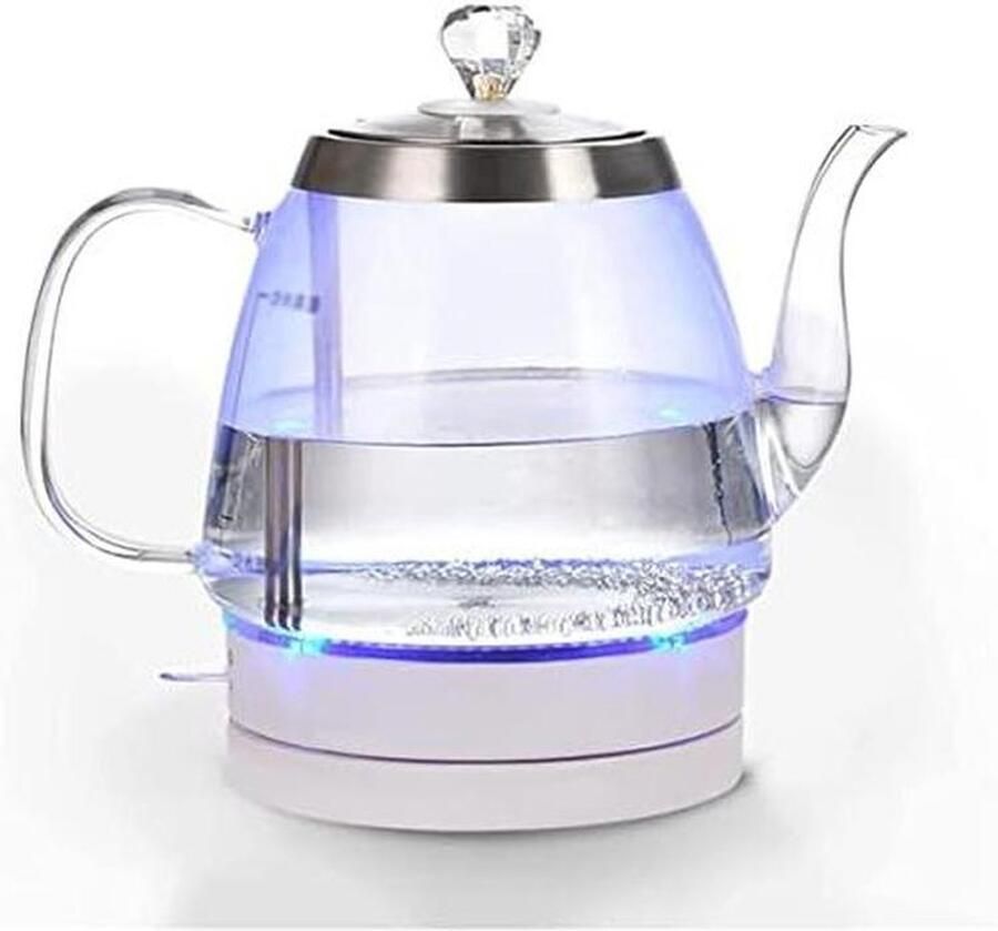 Glazen Waterkoker Snelkoker Snel Water Koken Dubbelwandig Design 1.2 Liter Helder