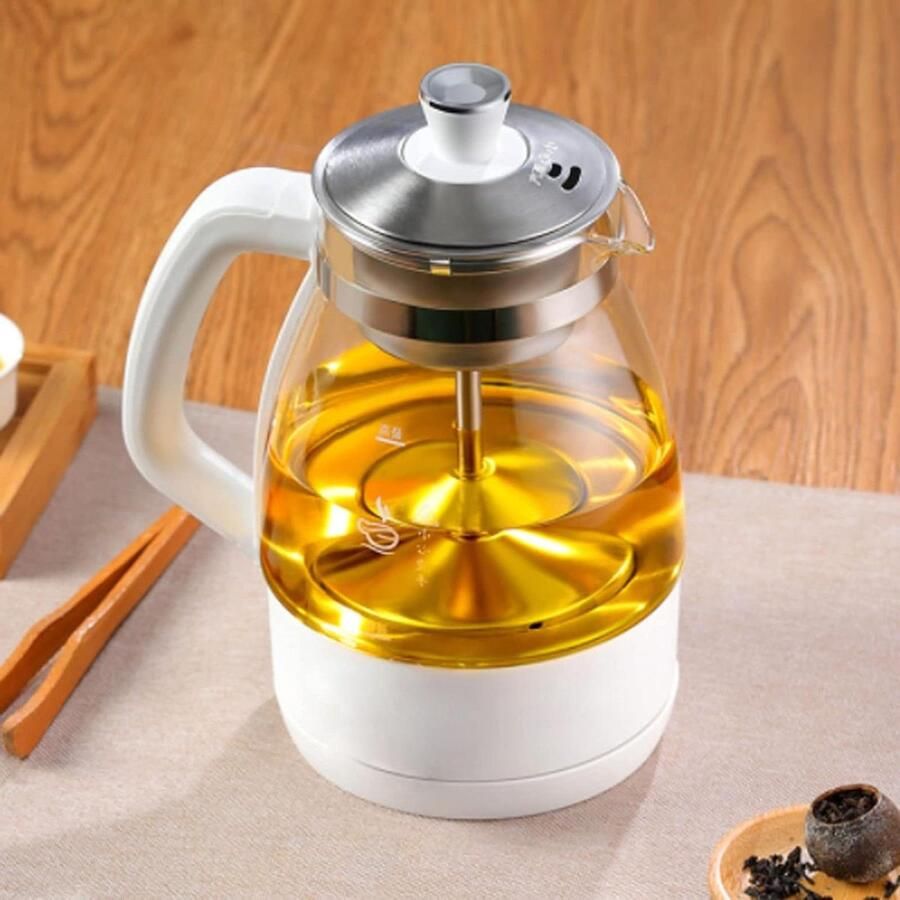 Glazen Waterkoker Snelkoker Warm Water Koffie Thee Maken Automatische Uitschakeling 1 Liter Wit