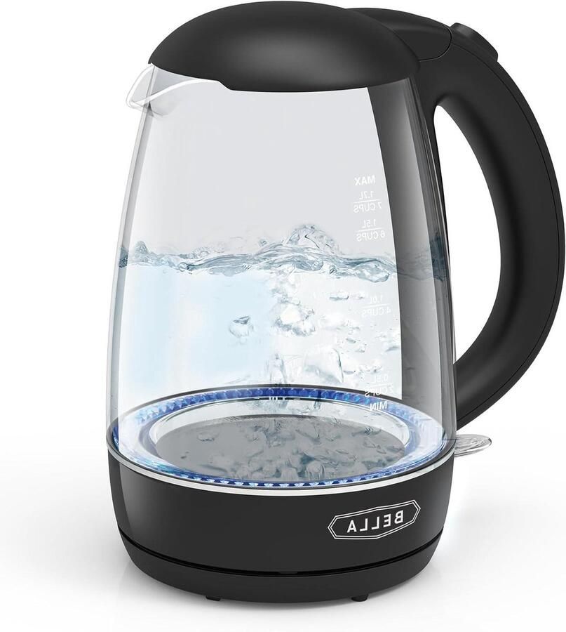 Glazen Waterkoker Snelkoker Warm Water Koffie Thee Maken Automatische Uitschakeling 17 Liter Zwart