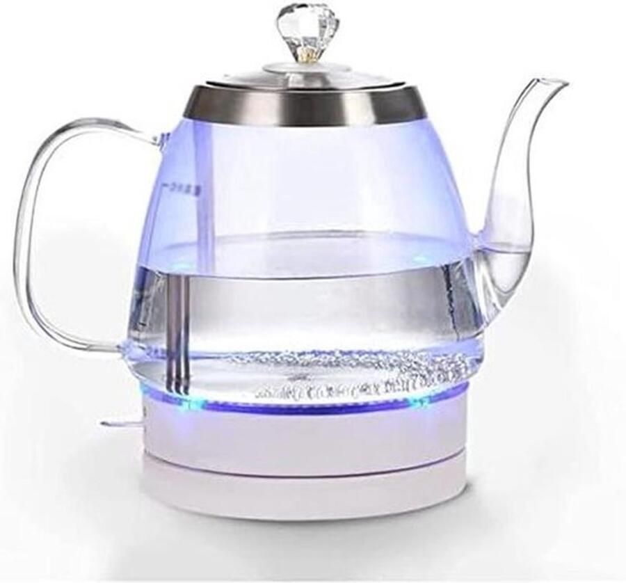 Glazen waterkoker Snelkoker Water snel koken Dubbelwandig ontwerp 1.2 liter Helder