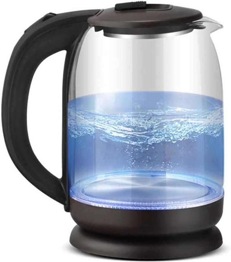 Glazen Waterkoker Snoerloze Ketel Dranken Bereiden Instelbare Temperatuur 20 Liter Zilver