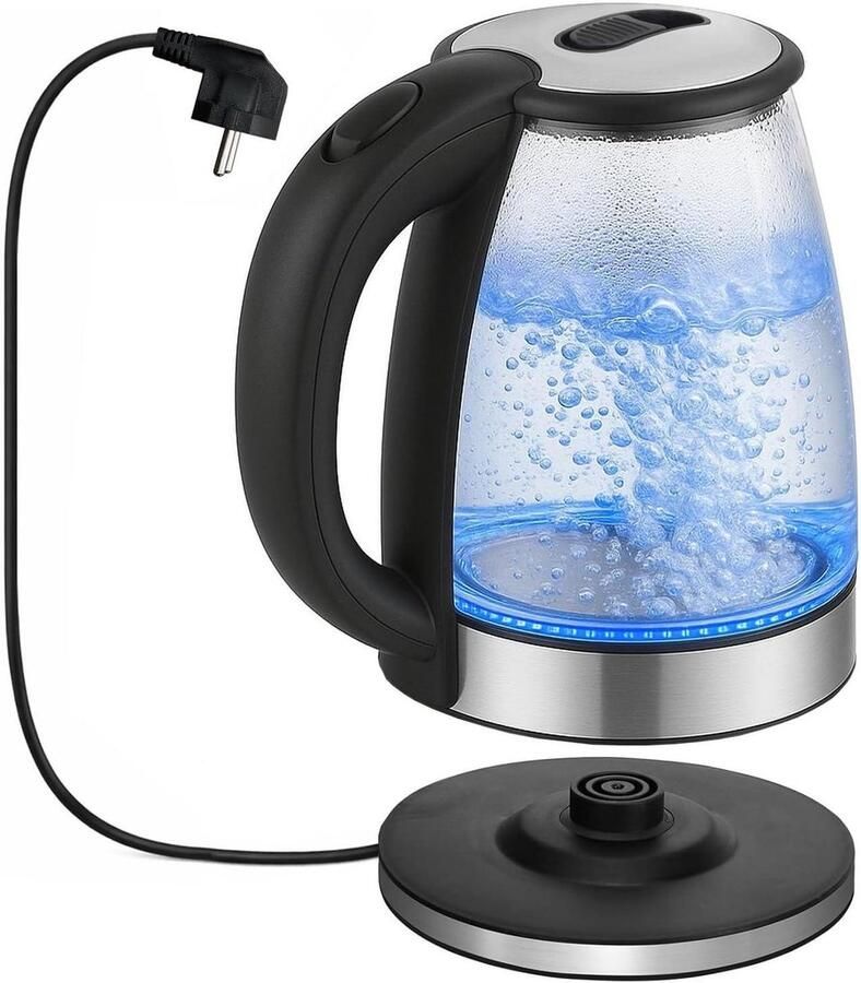 Glazen Waterkoker Stil Model Snel Water Koken BPA-Vrij Gecertificeerd 18 Liter Zwart