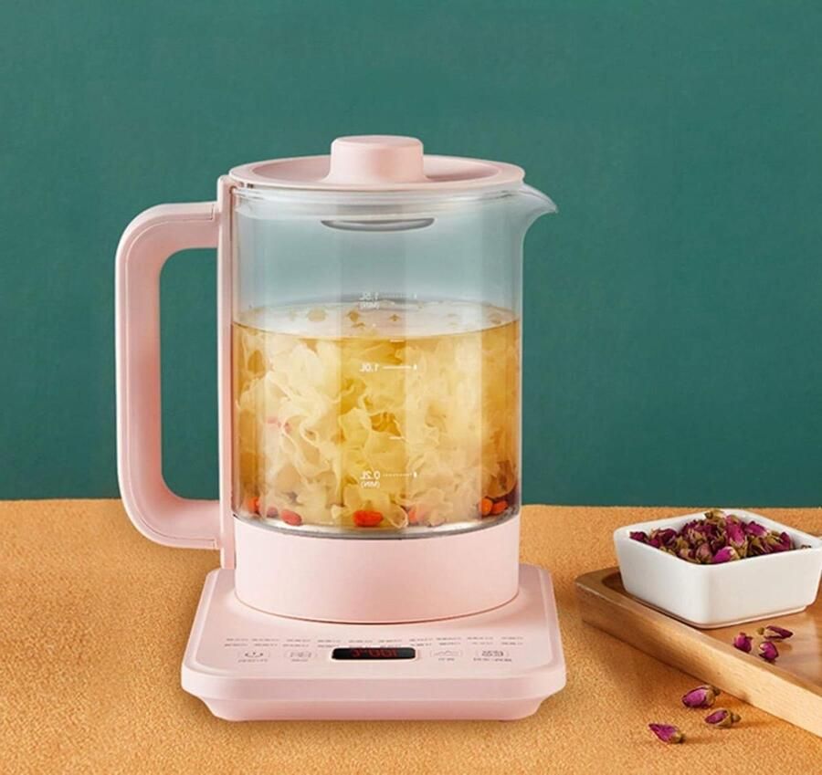 Glazen Waterkoker Thee Ketel Thee Zetten Temperatuurregeling 18L Zwart