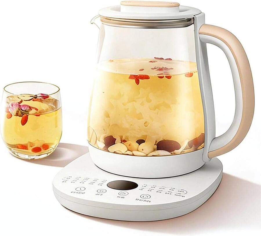 Glazen Waterkoker Thee Machine Warm Water Maken 20 Voorinstellingen 1.8L Capaciteit Zilver
