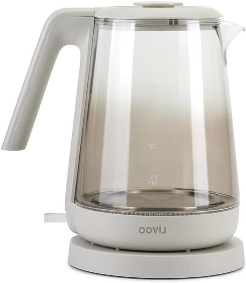 Glazen Waterkoker Thee Waterkoker Snel Water Koken Blauwe Achtergrondverlichting 17 Liter Grijs