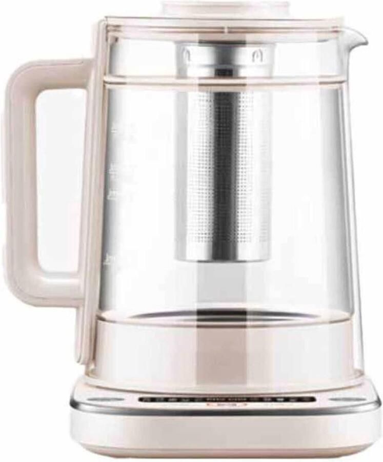 Glazen Waterkoker Theemaker Heetwaterdispenser Thee Zetten Temperatuurregeling 1.5L Transparant