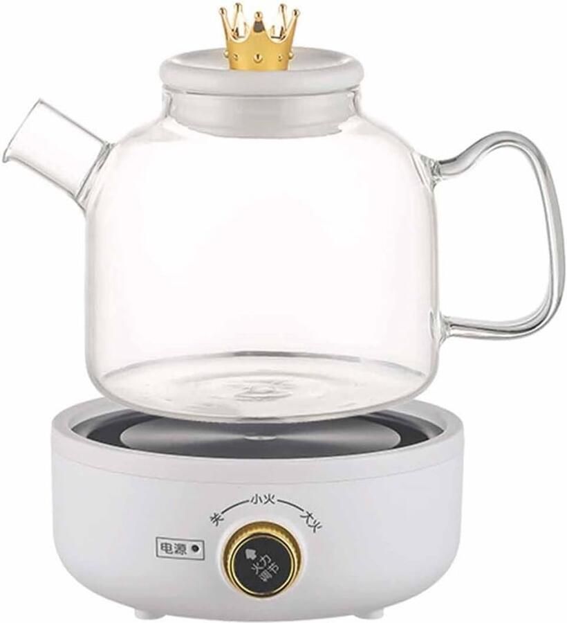 Glazen Waterkoker Theepot Elektrisch Dranken Bereiden Temperatuurregeling 1.5 Liter Transparant