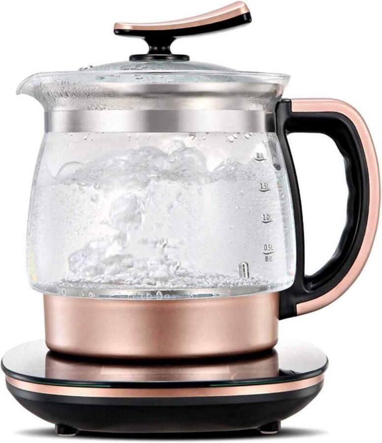 Glazen Waterkoker Theepot Elektrisch Snel Water Koken Temperatuur Instelbaar 2 Liter Transparant