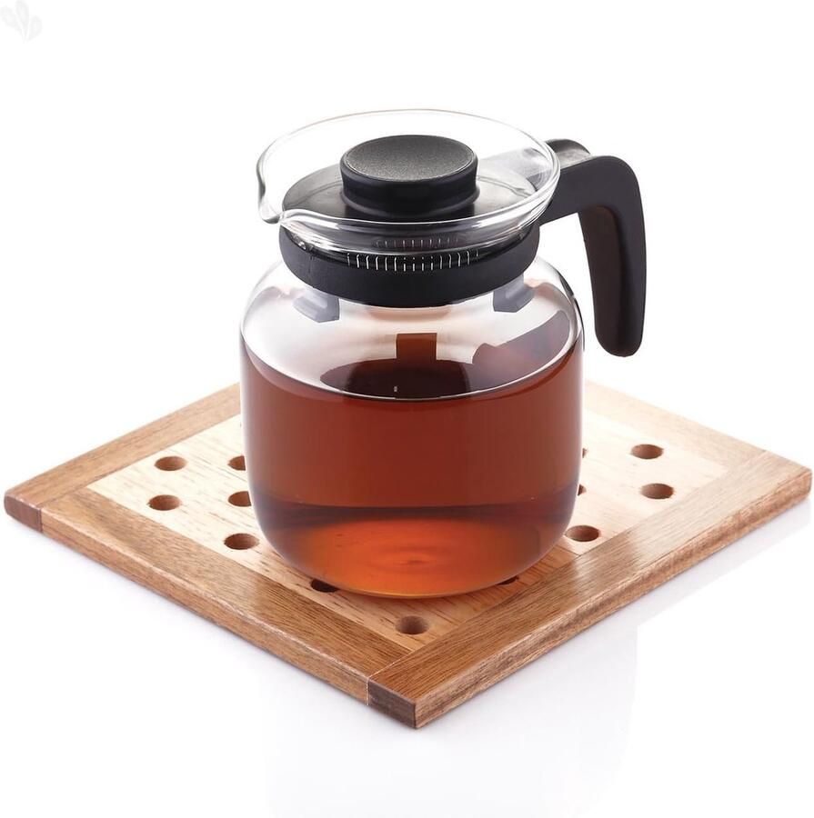 Glazen Waterkoker Theepot Karaf Dranken Serveren Hittebestendig Glas 1.2 Liter Transparant