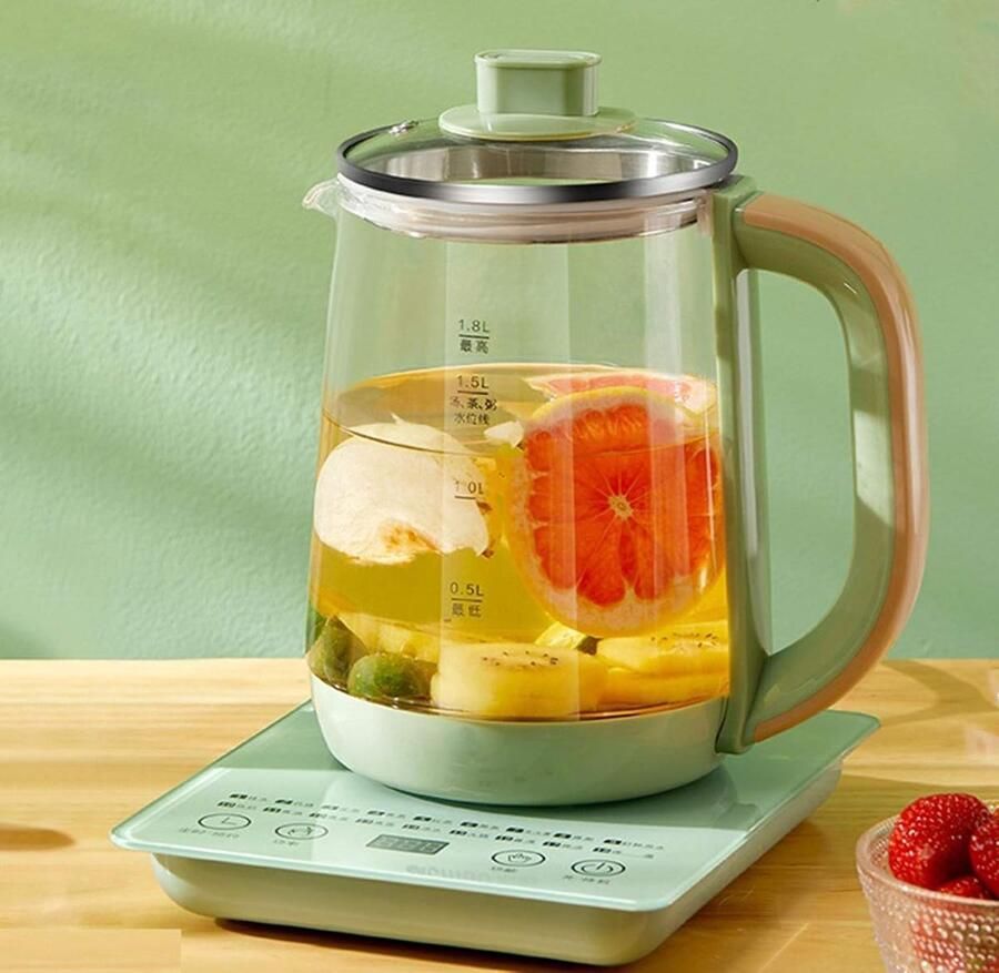 Glazen Waterkoker Theepot Ketel Thee Zetten Constante Temperatuur 24 Uur Warmhouden Transparant