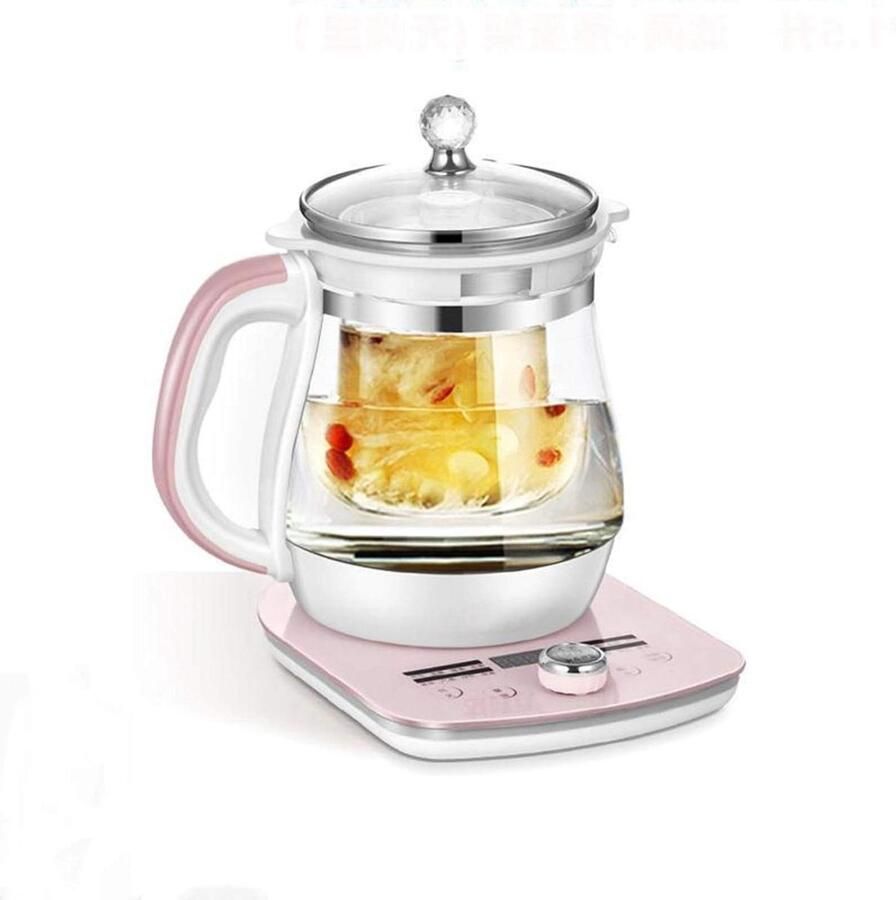 Glazen waterkoker Theepot met regelaar Snel water koken Temperatuur controle 1.5 liter Transparant