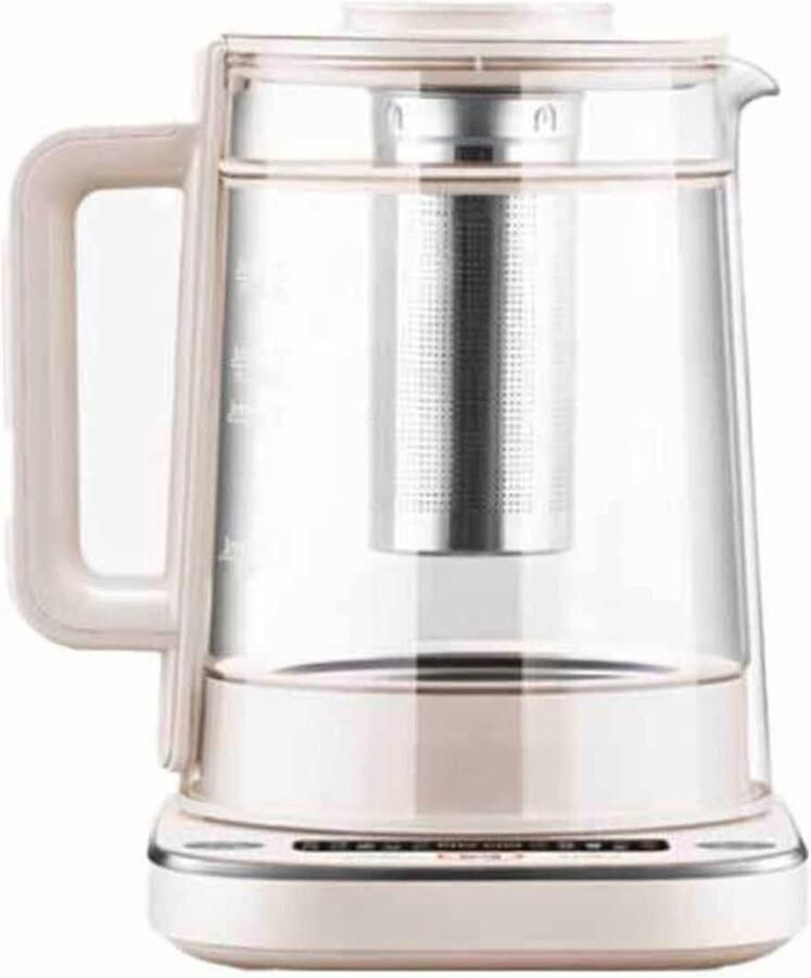 Glazen Waterkoker Warmwaterdispenser Thee Zetten Temperatuurregeling 1.5 Liter Transparant