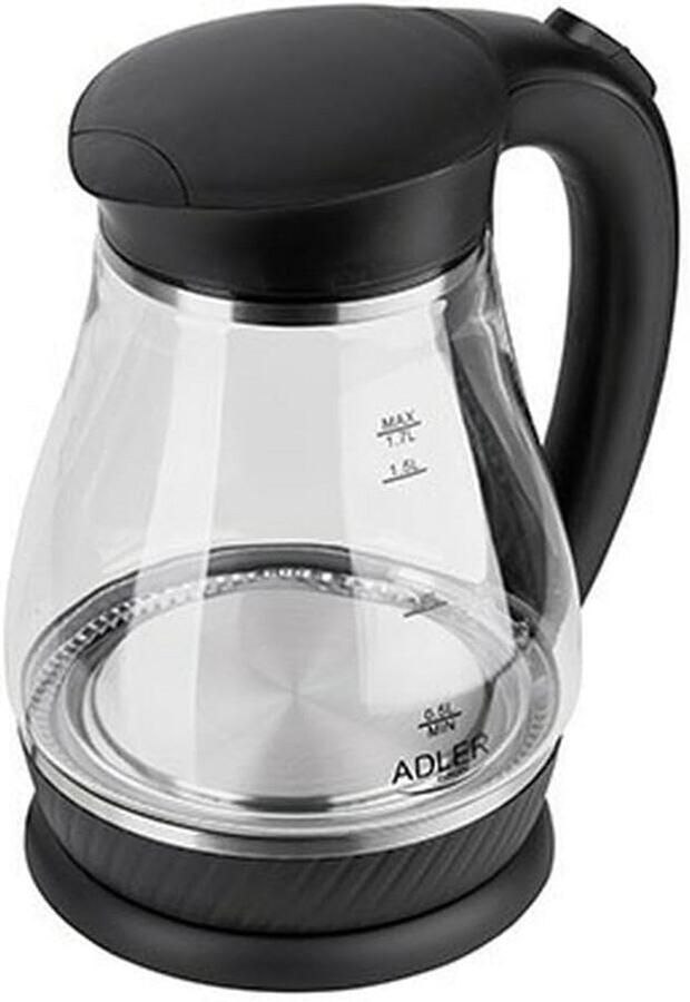 Glazen Waterkoker Zwart 1.7L 2000W Vermogen