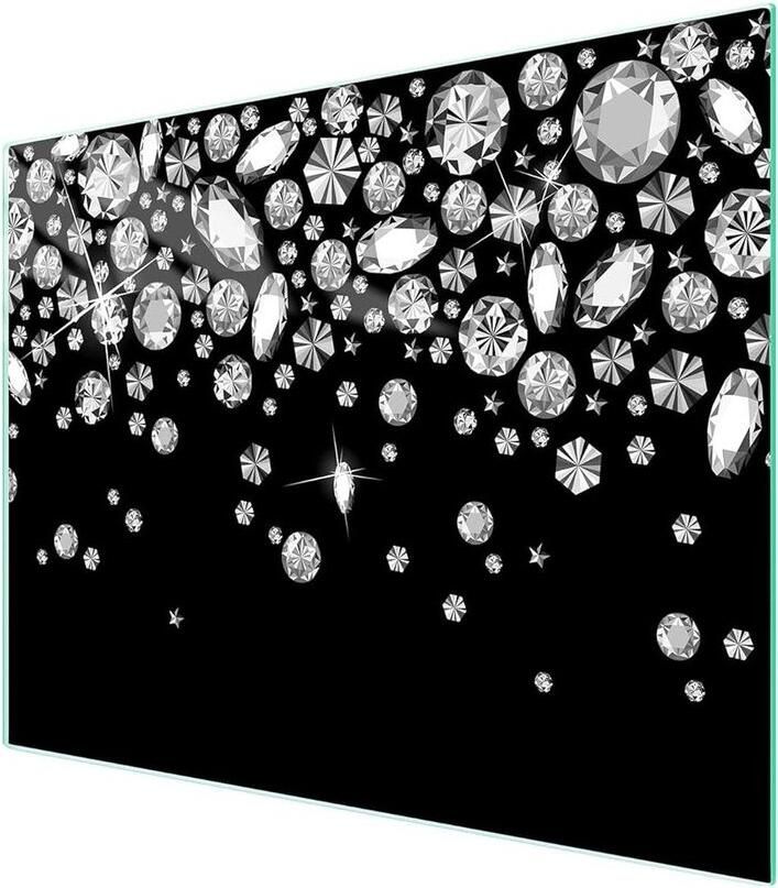 Glazen Werkblad Beschermer Kookplaat Afdekplaat Keuken Decoratie Gehard Krasbestendig Glas 52 x 40 cm Zwart