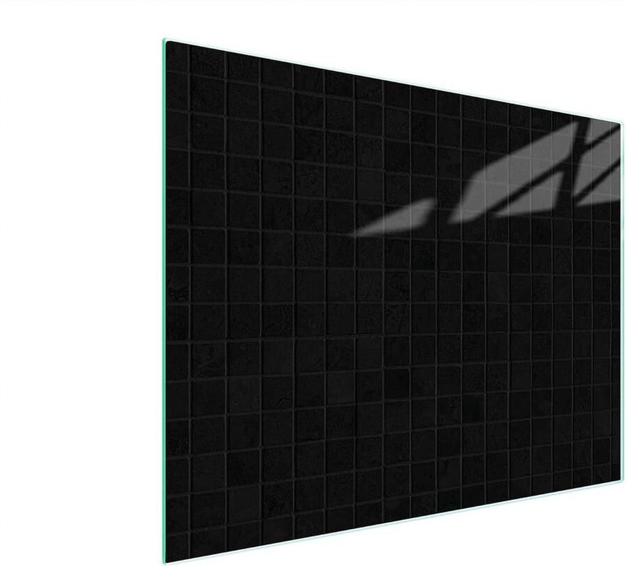 Glazen Werkbladbeschermer Kookplaat Afdekplaat Keuken Beschermen Hittebestendig Krasvast 52x40 cm Zwart