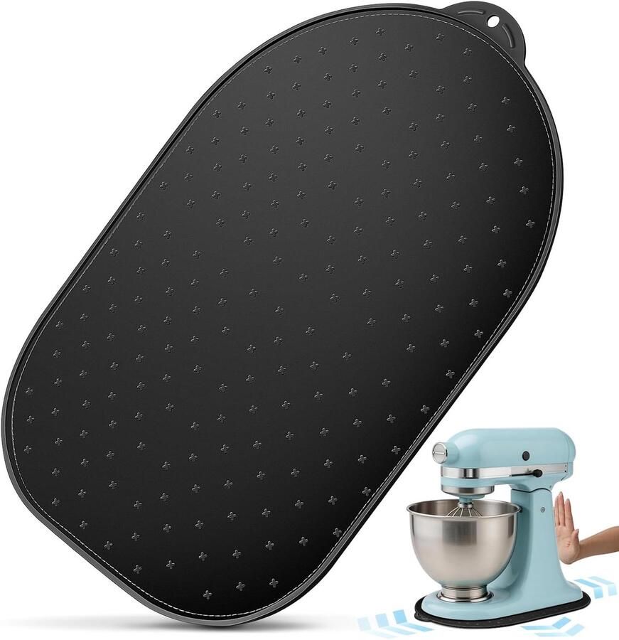 Glijmat Geschikt voor KitchenAid keukenmixers siliconen glijmat aanrechtbeschermer glijdt soepel zwart