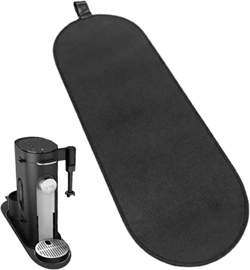 Glijmat Koffiezetapparaat Theemachine Onderlegger Keukenwerkblad Beschermen Soepele Machine Beweging 40 x 15 cm Zwart