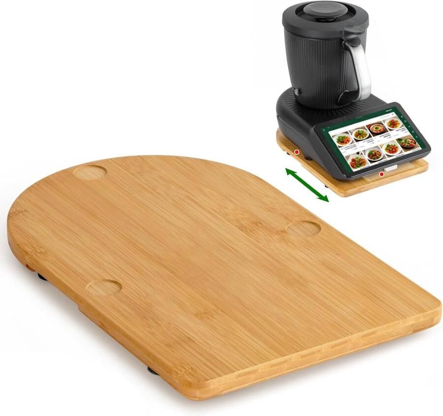 Glijplank Keukenmachine Accessoire met wielen Keuken efficiëntie Beschermt weegplaat 42x30x3 cm