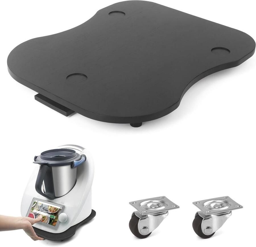Glijplank Keukenmachine Apparaat Plank Keuken Gebruik Stevig Bamboe 37 cm Zwart