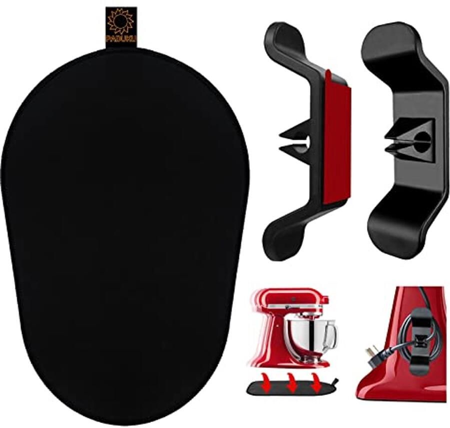 Glijplank onderlegger mat voor staande mixers met kabelorganizer 2 stuks