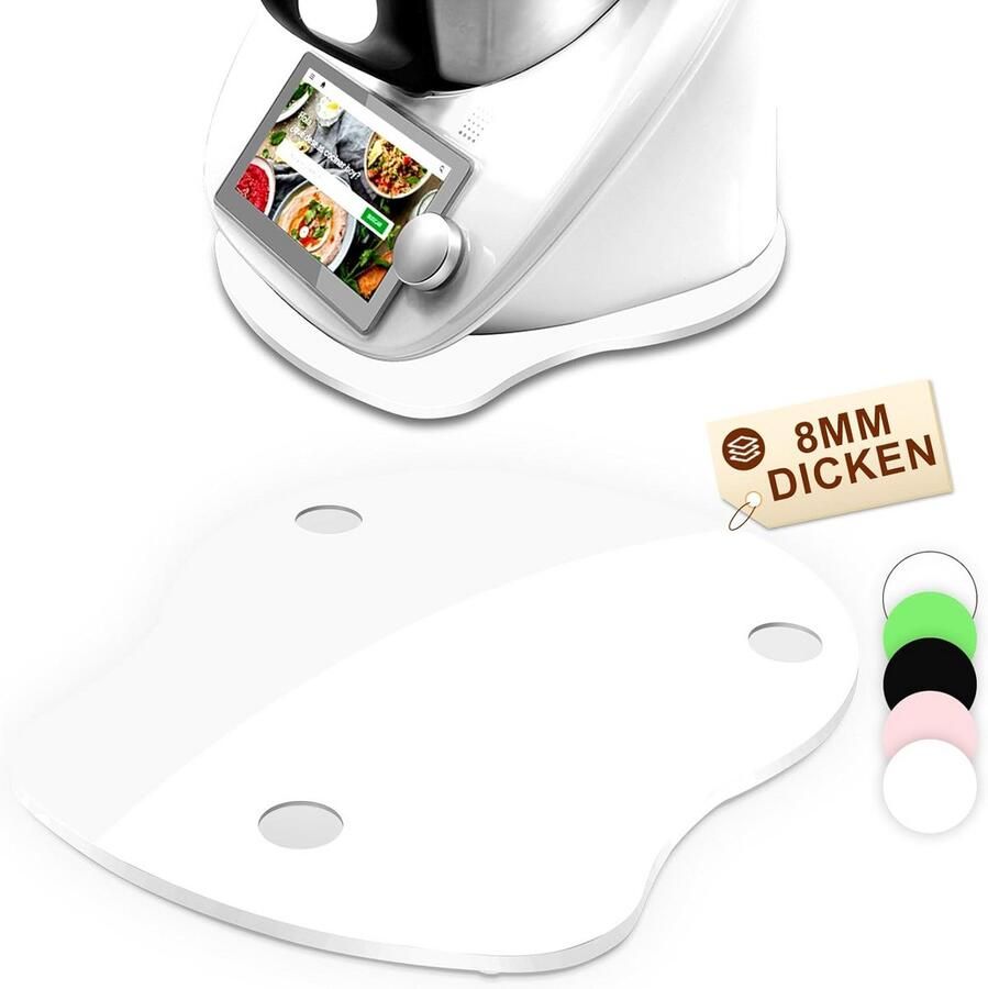 Glijplank voor Keukenmachine TM5 TM6 Rolplank Acryl Onderlegger Wit