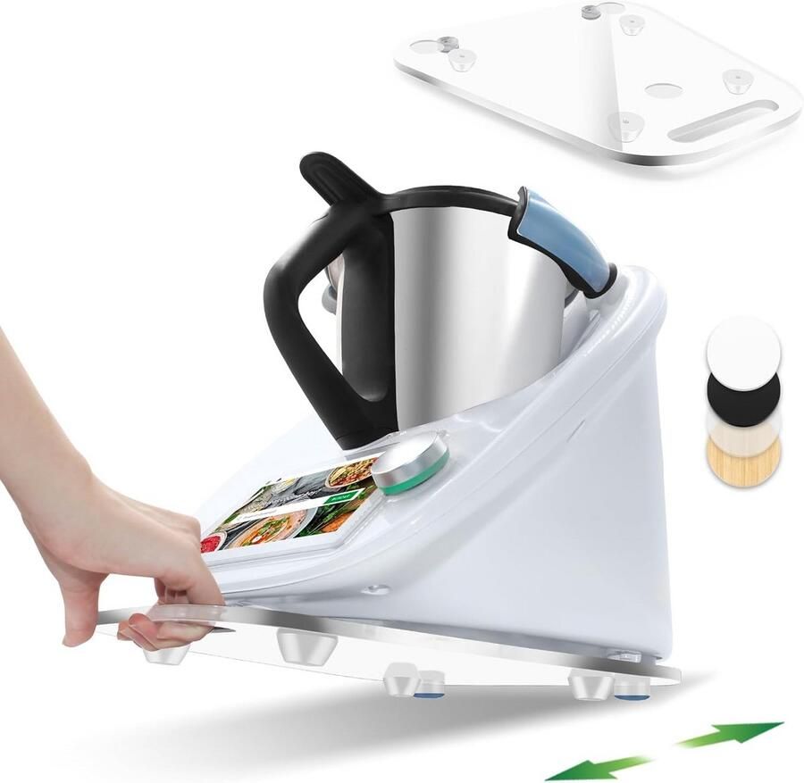 Glijplank voor Keukenmachine (TM5 TM6) Acryl Onderlegger voor Gemakkelijk Verschuiven