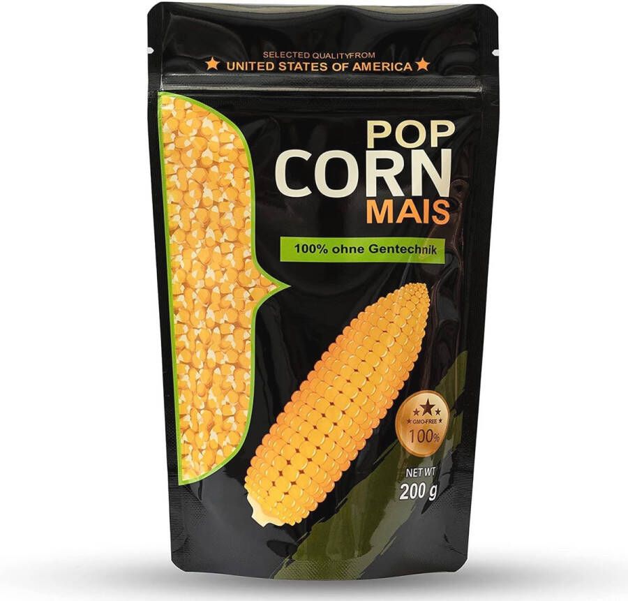 GMO-vrije Popcorn Maïs uit Amerika voor Popcornmachine Air Popper Steelpan of Magnetron 200g