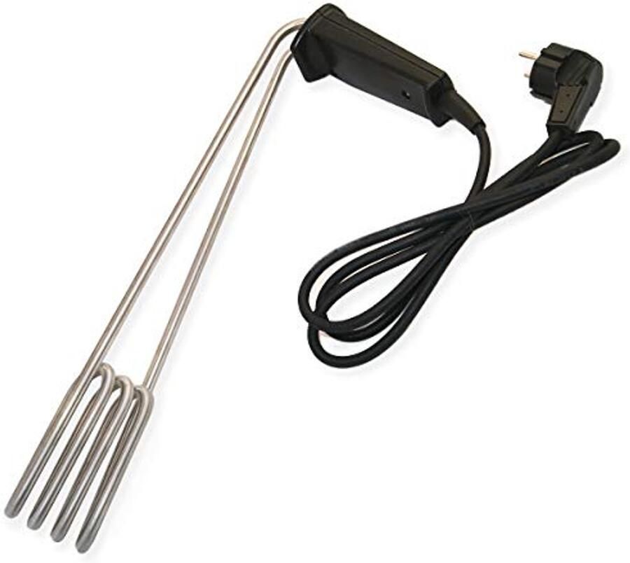 GOLDMAN SERVICE Grote draagbare elektrische waterkokerverwarmer XL met onderdompelingsweerstand verwarmt emmers voor caravan camping reizen of professionals. 1500W 230V