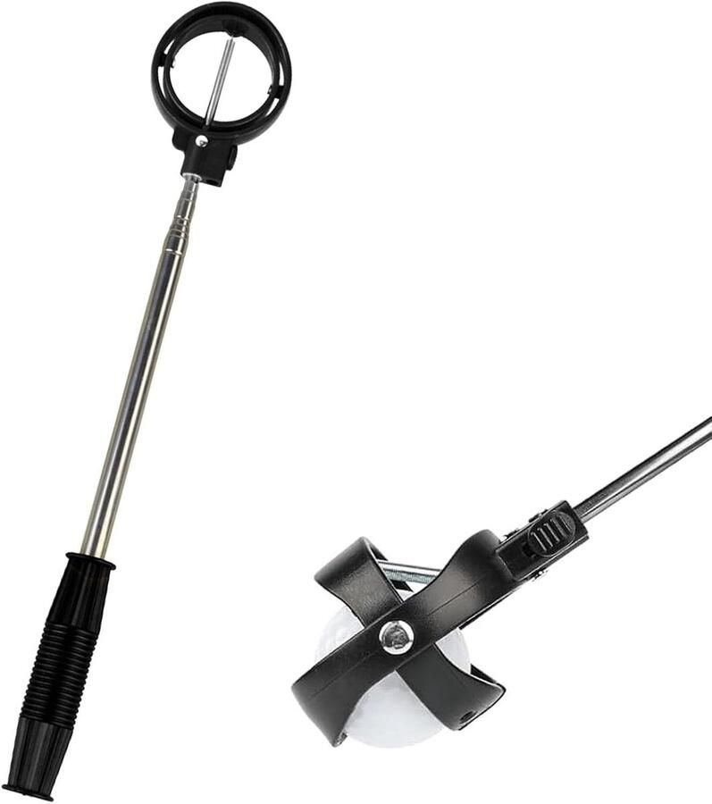 Golfbalophaler met vergrendelingsknop golfbal picker grijper voor het uiteinde van de putter intrekbare balophaler gereedschap